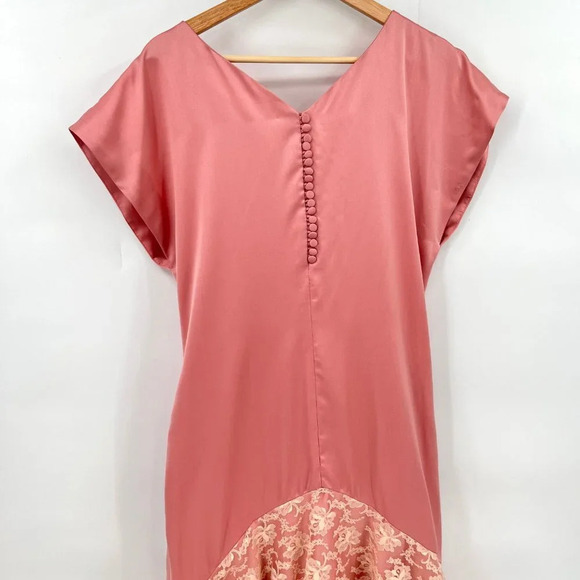 Vintage Satin Laced Mermaid Dress XL - Picture 9 of 10